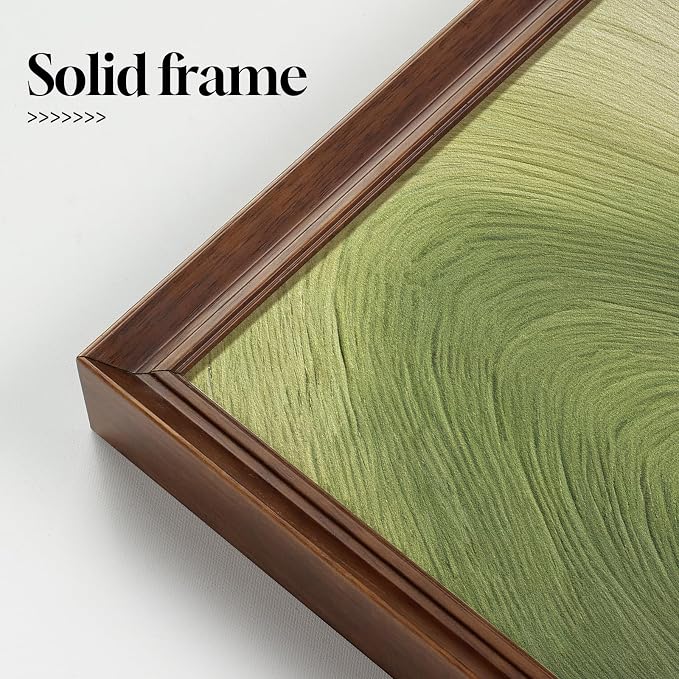 Vintage Framed Green Abstract Wall Art, Modern Minimalist Sage Green Canvas - Image 4