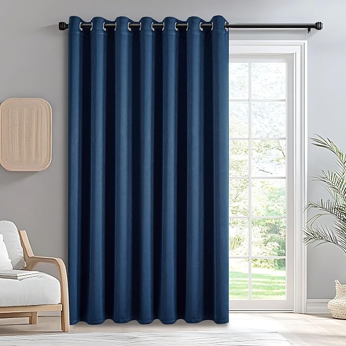 IGEMAEVE Blackout Sliding Door Curtains 108 Inch Length, Extra Wide Room by IGEMAEVE