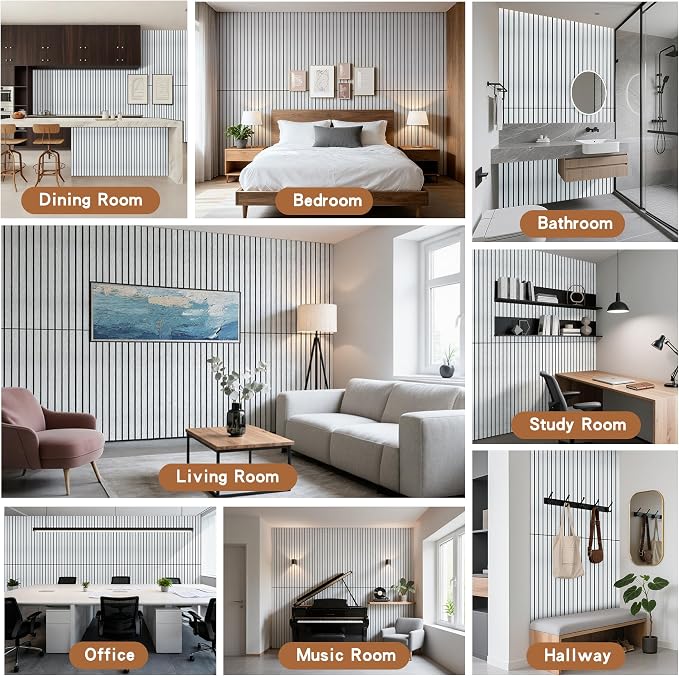 Wood Veneer Sound Panels, 10 Pack 47.2”x23.6” Wall Panels, Decorative Acoustic - Image 7