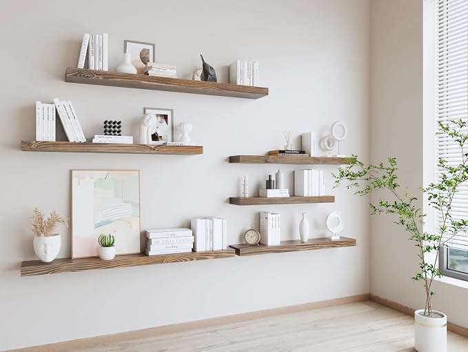 48 Inch Floating Shelves, 8-Inch Deep High-End Solid Wood Floating Shelves - Image 5