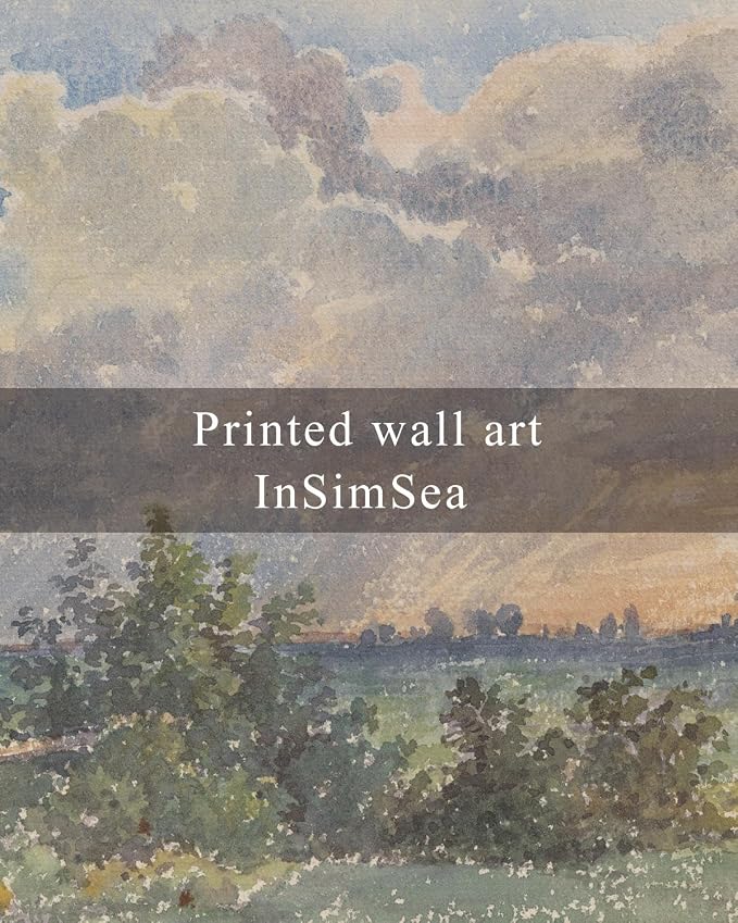 InSimSea Framed Canvas Wall Art, Vintage Landscape Art - Image 5