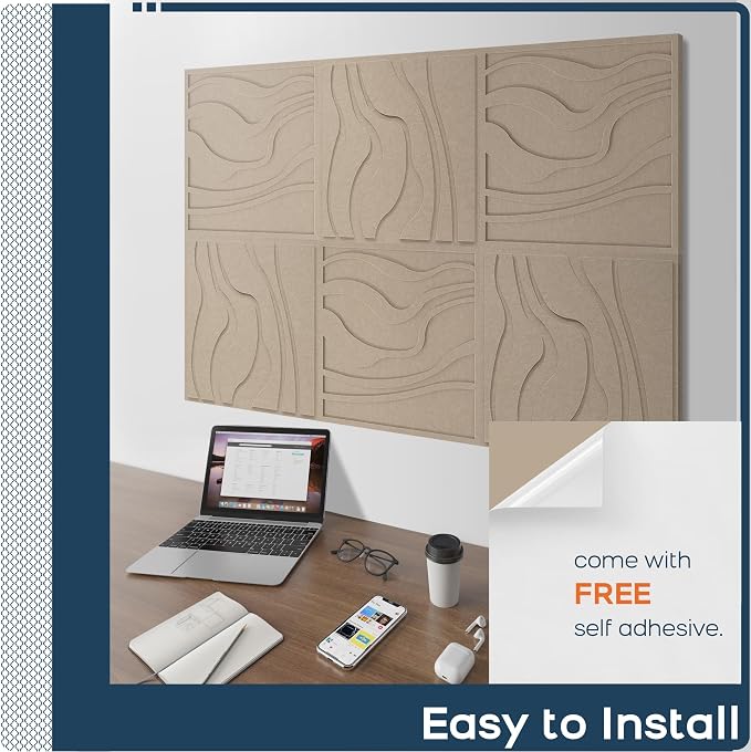 BUBOS Art Acoustic Wall Panels 6 Pack - Image 8