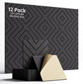 Sound Proof Foam Panels for Walls, 12 Pack Self-Adhesive Acoustic Panels by Woovio