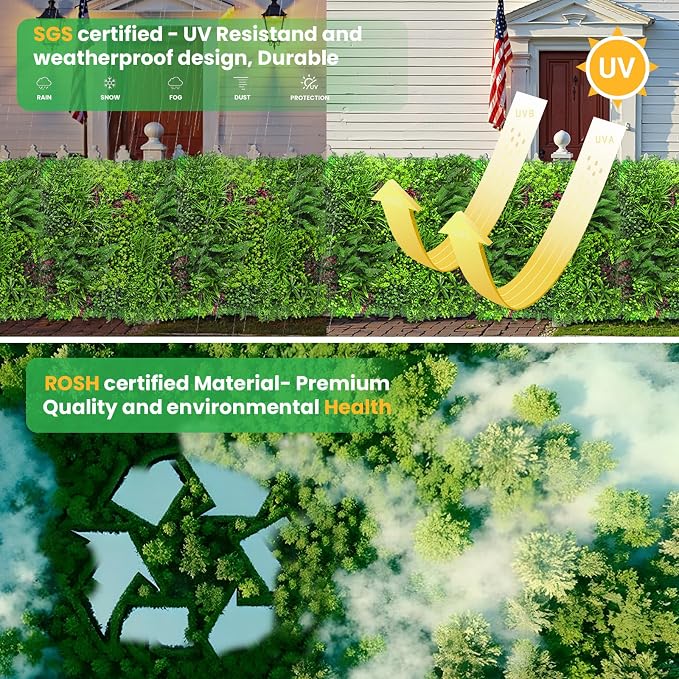 Artificial Grass Wall Panels for Indoor Outdoor, 3D Boxwood Panels - Image 7