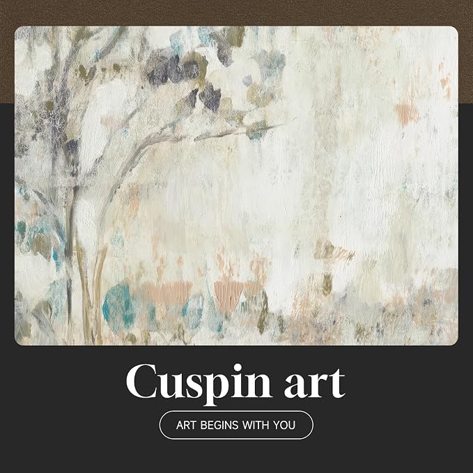 Framed Neutral Abstract Landscape Wall Art - Image 7