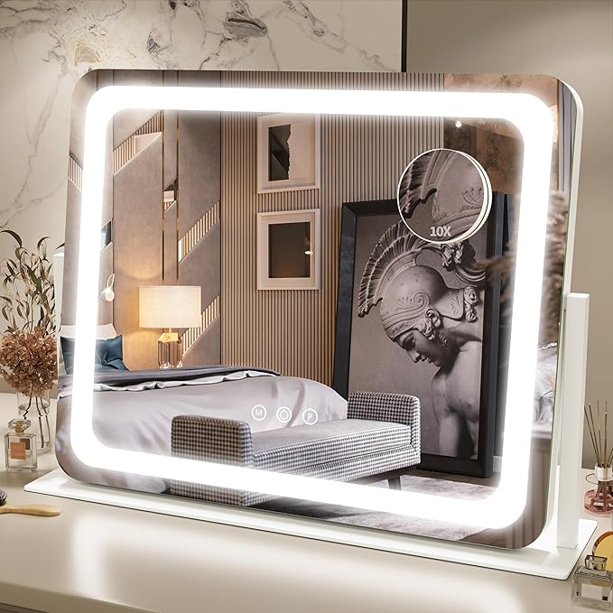 FENNIO Vanity Mirror with Lights 22''x17'' Makeup Mirror with Lights, Vanity by FENNIOLEDMIRRORS