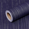 Navy Blue Grasscloth Peel and Stick Wallpaper Vintage Texture Removable by Qianglive