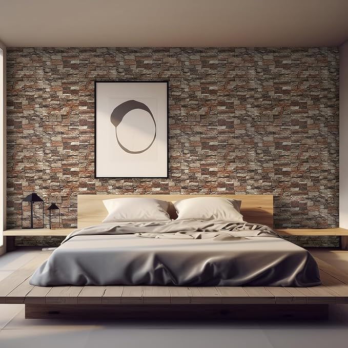 Yutianli 10PSC 3D Wall Panels Peel and Stick Faux Brick Wall Panels - Image 6
