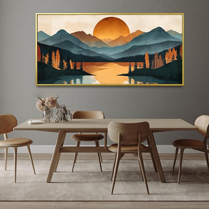 Colorful Mountain Boho Wall Art - Image 3