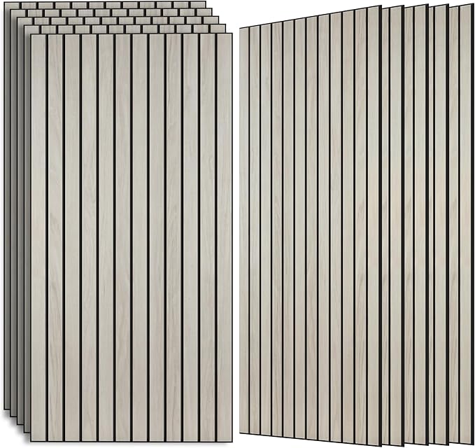 Wood Veneer Sound Panels, 10 Pack 47.2”x23.6” Wall Panels, Decorative Acoustic by AUTORIFIC