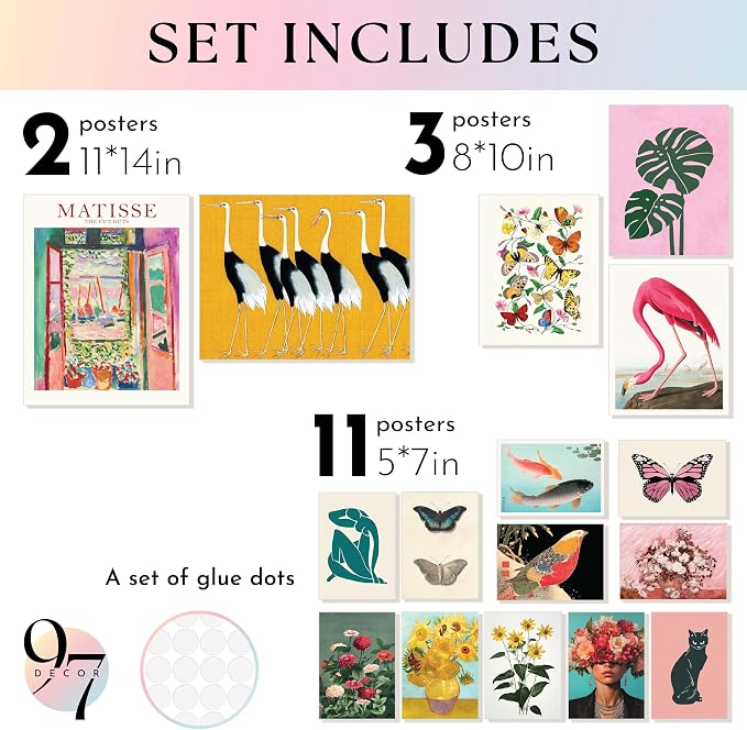97 Decor LARGE11x14 Eclectic Wall Art Prints - Image 2