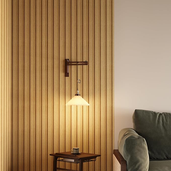 Peel and Stick PVC Slat Wall Panels, Wood Grain Self-Adhesive Soundproof - Image 2