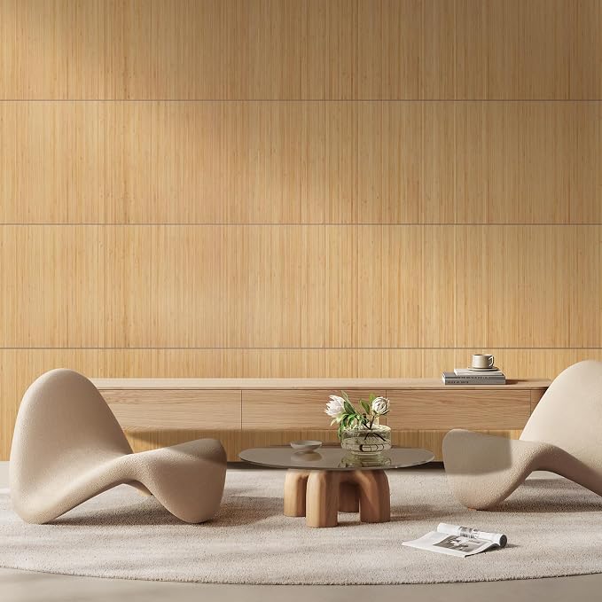 OUZUGIE 2 Pack 96x24 Inch Natural Bamboo Wall Panel – Twinned Carbides Pole - Image 9