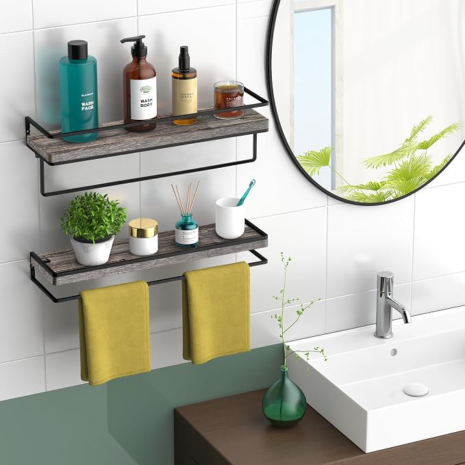 Meangood Floating Shelves Wall Mounted Set of 2, Wall Shelf - Image 2