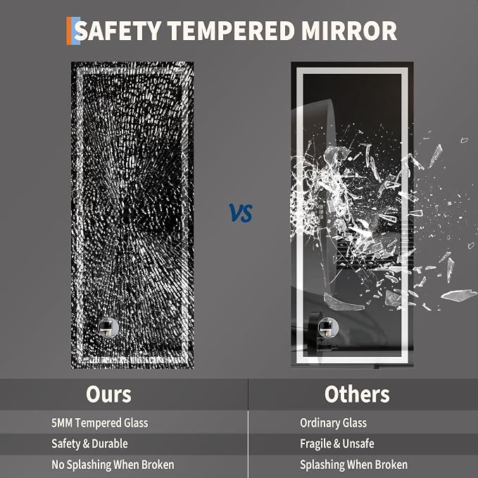 GarveeHome 60x24 LED Bathroom Mirror - Image 7