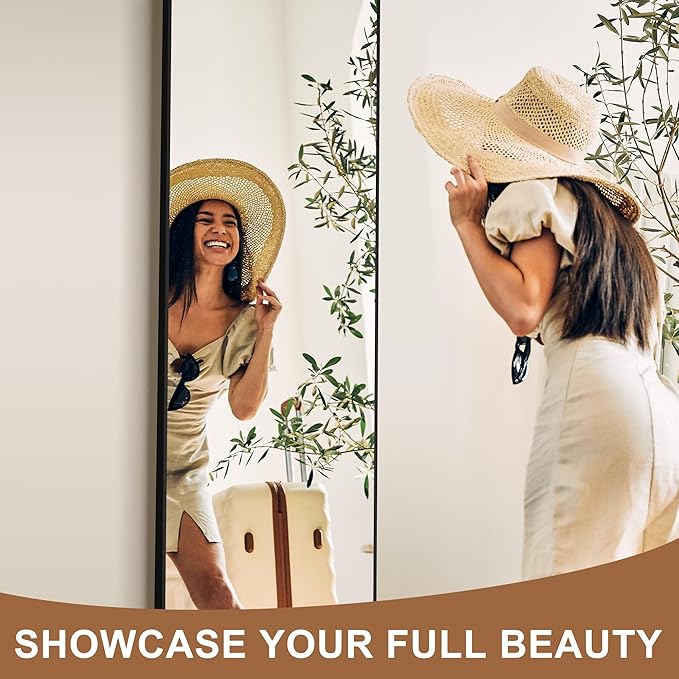 Delma Wall Full Length Mirror, Standing Mirror Full Body, Large Floor - Image 2