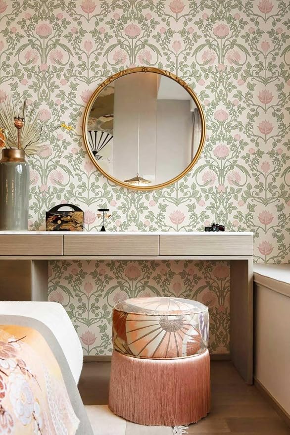 YXTII Floral Wallpaper Peel and Stick 236.2" × 17.3" - Image 8
