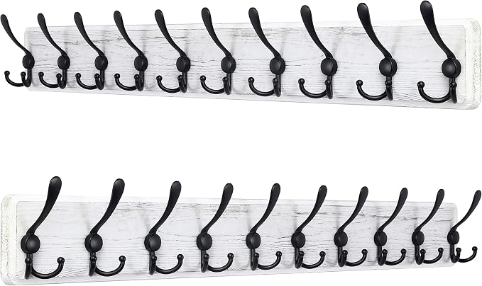SKOLOO Rustic Large Wall Mounted Coat Rack-38.6'' Long Coat Rack by SKOLOO