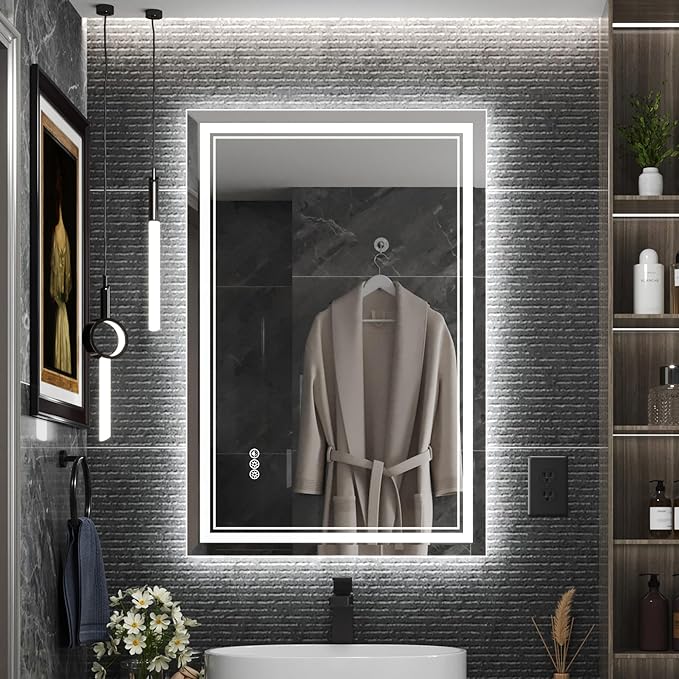 Ratsamee 24x36 Inch Led Mirror for Bathroom by RATSAMEE