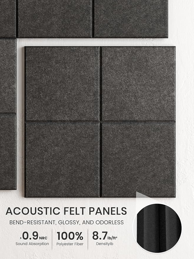 Bumusty Large Felt Bulletin Board, 30 Push Pins, 40 Adhesive Tabs, Charcoal Gray - Image 3
