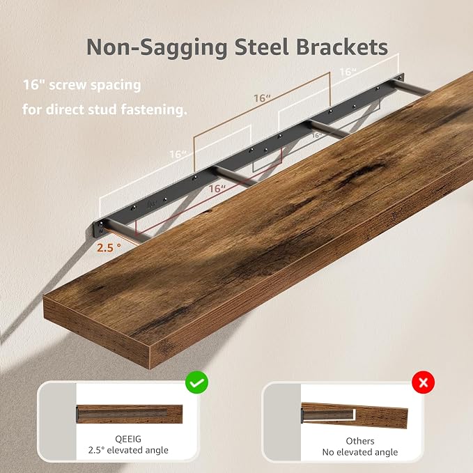 QEEIG Floating Shelves for Wall 55.1" Extra Long - Image 4