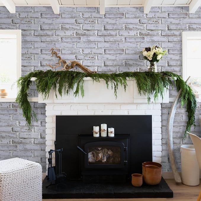 COMSTICKC 3D Whitewash Brick Wall Panel Peel and Stick, DIY UrltraLight PVC - Image 7