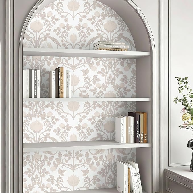 YXTII 17.3"×78.7" Pink Peel and Stick Wallpaper, Floral Wallpaper - Image 7