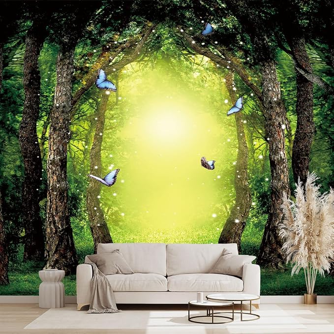 Classy Dream Butterfly Forest Tree Wallpaper by WXHFM
