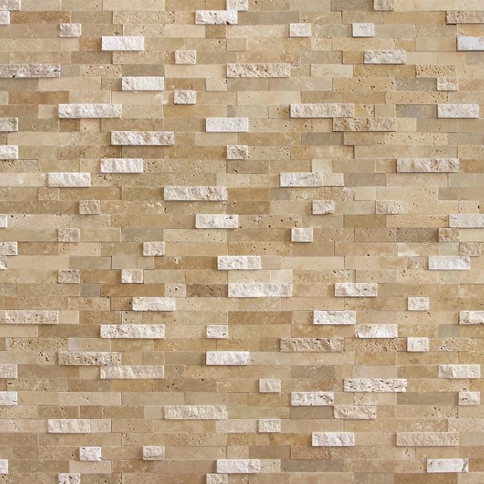 SUNWINGS 5-Sheet Peel and Stick Mosaic Natural 3D Stone Self Adhesive Marble - Image 9