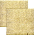 DoubleFill 2 Pcs Bamboo Shades Outdoor Reed Roll up Blinds 60" W x 72" H by DoubleFill