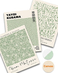 HesenDot Matisse Sage Green Wall Art Set of 3, William Morris Wall Art Decor by HesenDot