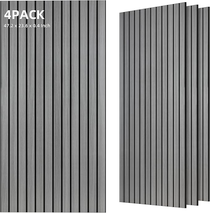 TO-TH Wood-Look Acoustic Panel, 4 Pack 47.2” x 23.6” Soundproof Wall Panels by TO-TH