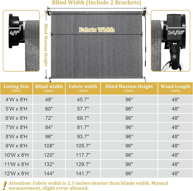 Shade&Beyond Outdoor Roller Shades - Image 7
