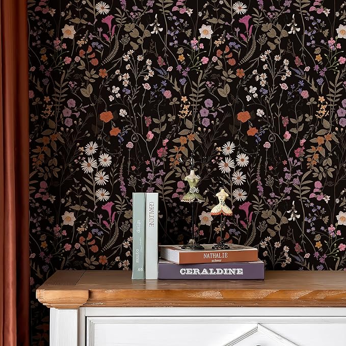 JiffDiff Floral Wallpaper Peel and Stick- 473" x 17.3" Farm Wildwood Daisy - Image 5