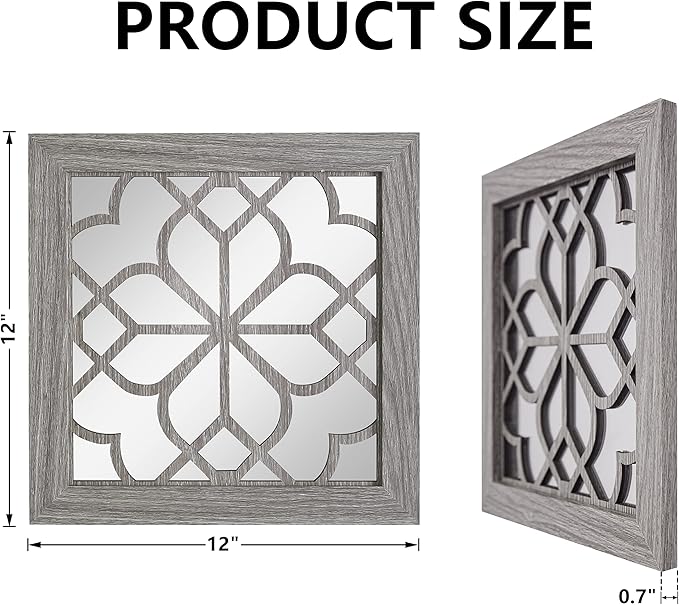 Set of 4 Boho Wall Mirrors - Image 4