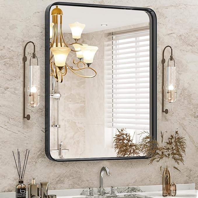 Sweetcrispy 24x36 Inch Black Bathroom Mirrors by Sweetcrispy