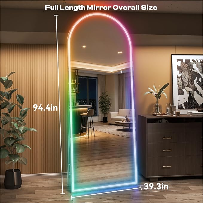 Hasipu Arch Full Length Mirror 95 x 40 in - Image 2