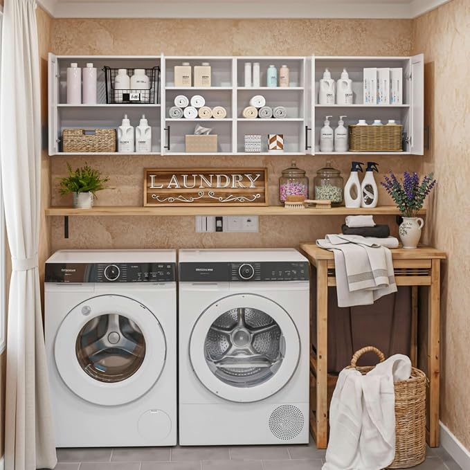 Furnaza Wall Cabinets for Laundry Room, Shaker Wall Mounted Kitchen Cabinets - Image 4