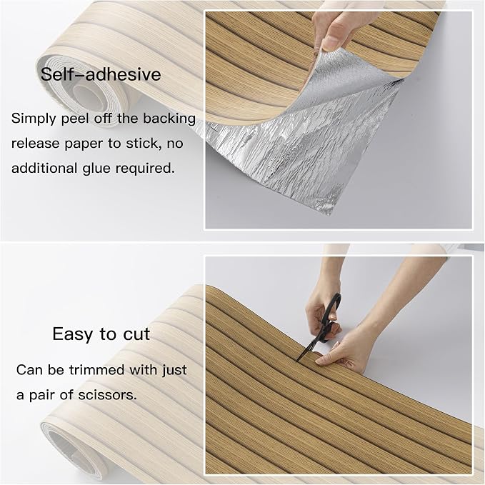 Peel and Stick PVC Slat Wall Panels, Wood Grain Self-Adhesive Soundproof - Image 6