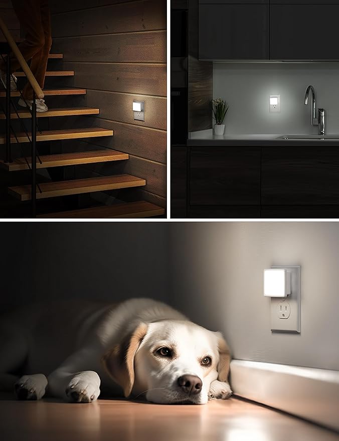 L LOHAS LED Night Lights Plug into Wall 2-Pack, 0.3W Plug in Night Light - Image 6