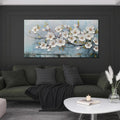 Anolyfi White Textured Flowers Wall Art by Anolyfi