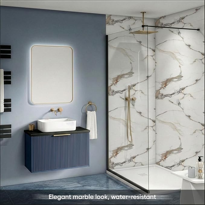 IZODEKOR 4 Pcs 24"x48" PVC Marble Wall Panels - Image 6