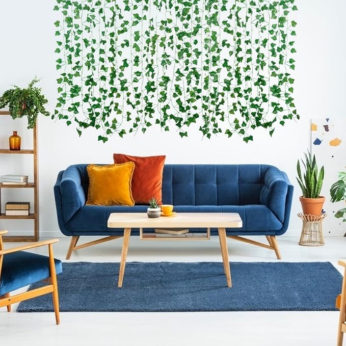 Freyalife Fake Vines for Room Decor Artificial Ivy Leaves Hanging Greenery - Image 8