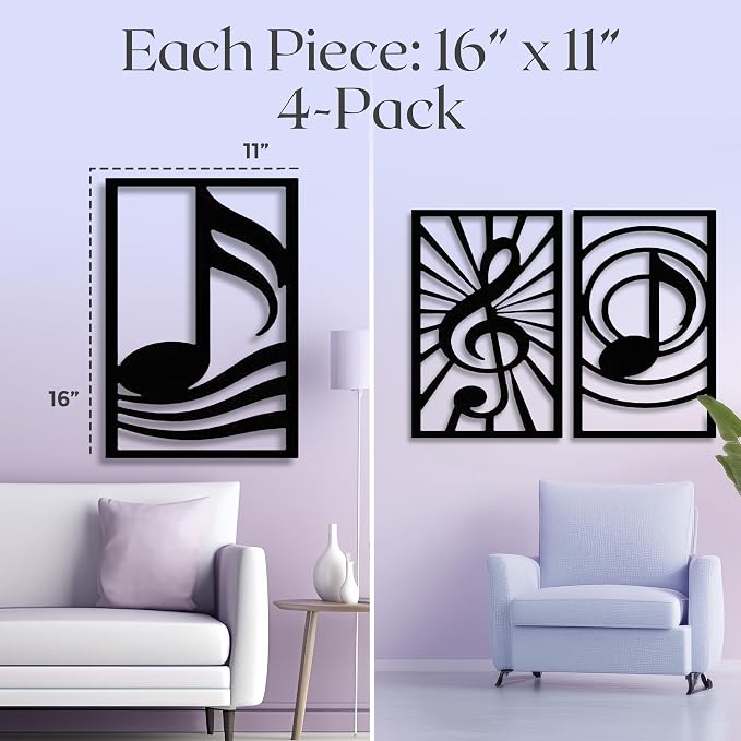 GALLERY GRACE Metal Wall Art Decor – 11" x 16" Set of 4 Single Line Abstract - Image 6