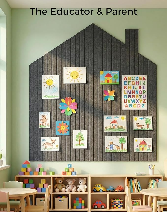 Aothia 12-Pack Felt Bulletin Board Tiles 48"x36", Modular Pin Board - Image 8