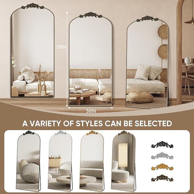 Antok Arched Full Length Mirror, Full Body Mirrors - Image 8