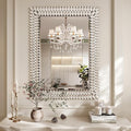 Kelly Miller 30"x40" Jeweled Bathroom Wall Mirror, Large Rectangle Decorative by KellyMiller