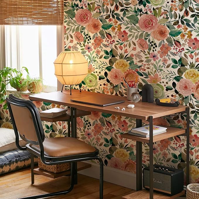 Floral Pattern Self-Adhesive Contact Paper, Oil and Water Resistant Drawer - Image 8