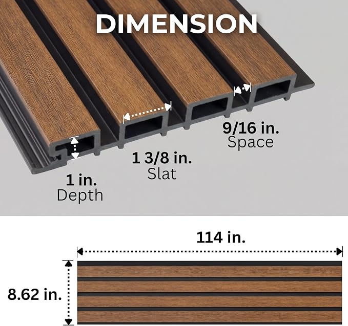 From Plain to Beautiful in Hours WPC Exterior Wall Slat Panels Waterproof - Image 2