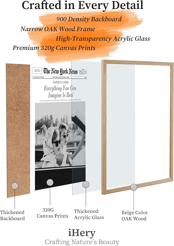 iHery Small Everything You Can Imagine Is Real Framed Trendy NewsPaper Wall Art - Image 4